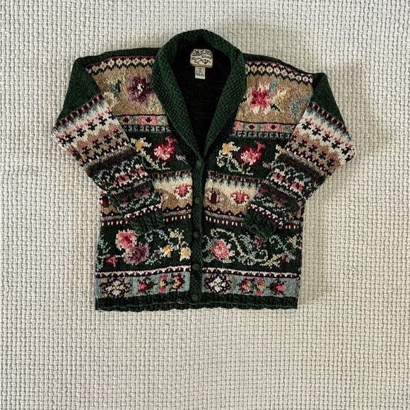 SOLD VINTAGE Cottagecore Knit Cardigan - Picture 4 of 7